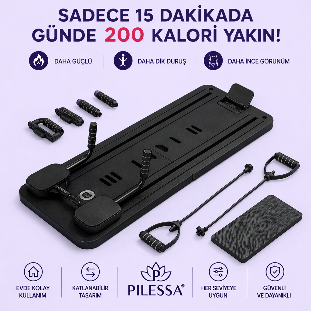 💜Pilessa™ Katlanabilir Reformer Pilates Aleti💜